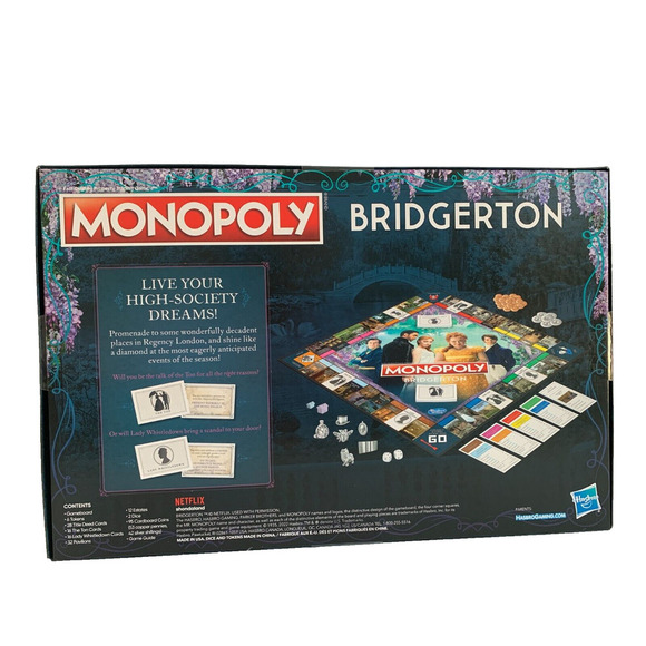 New Monopoly Bridgerton Edition Board Game Hasbro Netflix Sealed - Picture 3 of 5